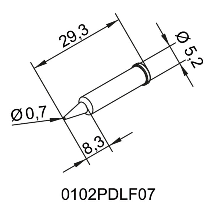 ERSA Lötspitze-ERSADUR, bleifrei, 0.7mm