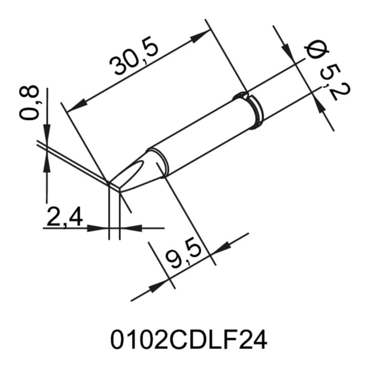 ERSA Lötspitze-ERSADUR, bleifrei, 2.4mm