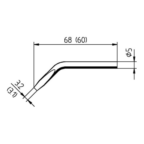 Ersa Lötspitze meißelförmig abgewinkelt 0032JD