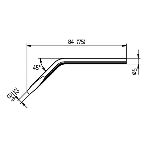 Ersa Lötspitze Serie 052 abgew.B.3,1mm 0052 JD/SB