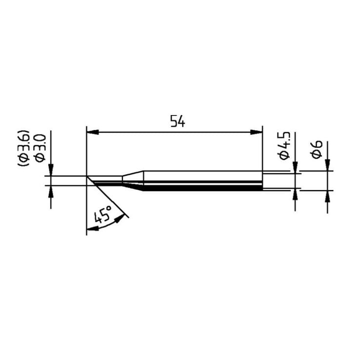Ersa Lötspitze Serie 162 angeschrägt B.3,6mm 0162 LD/SB
