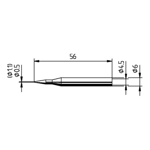 Ersa Lötspitze Serie 162 bleistiftspitz B.1,1mm 0162 BD/SB