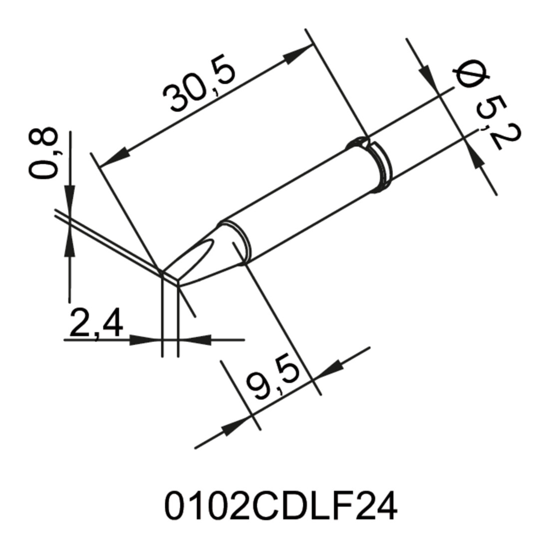 ERSA Punta per saldatore, Denominazione originale prodotto: CDLF24