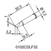 ERSA Punta per saldatore, Denominazione originale prodotto: CDLF32-3