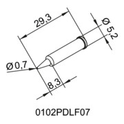 ERSA Punta per saldatore, Denominazione originale prodotto: PDLF07-3