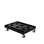 ESB Carrello da trasporto BASIC KU RC 612 x 814 nero ø 100 TPE 2 ruote girevoli 2 ruote fisse-1