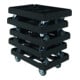 ESB Chariot de transport BASIC KU RC 610 x 410 mm noir 4 roulettes pivotantes Ø 100 TPE