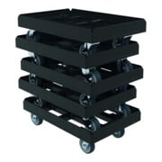 ESB Chariot de transport BASIC KU RC 610 x 410 mm noir 4 roulettes pivotantes Ø 100 TPE-3