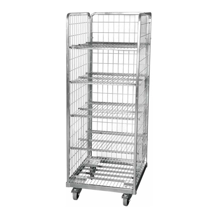 ESB Conteneur roulant en acier 1490 600 x 600 mm 3 côtés Cr 3