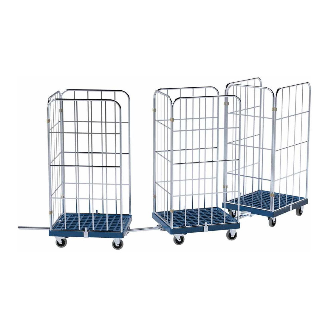 ESB Ensemble timon et attelage Cr 3 pour rolltainer® avec plaque roulante 724 × 815 et 682 × 815 mm