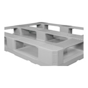 ESB Palette hygiénique fermée, dimensions industrielles, 5 patins, gris-3