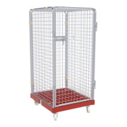 ESB Rollbehälter rolltainer® ADB 1350 KU rouge 724 x 815 mm 5 côtés 1 porte-1