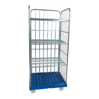 ESB Rollregal 1600 KU blau 815 x 724 mm 3-seitig ohne Neigung 3 ZWB einlegbar