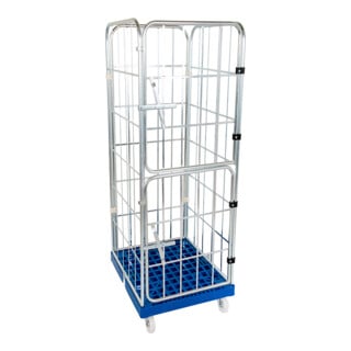 ESB rolltainer® 1650 KU bleu 724 x 815 mm parois avant pivotantes 4 côtés Cr 3