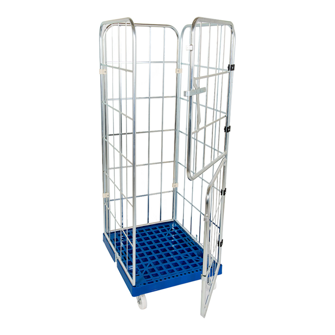 ESB rolltainer® 1650 KU bleu 724 x 815 mm parois avant pivotantes 4 côtés Cr 3