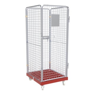 ESB rolltainer® ADB 1600 KU rosso 724 x 815 mm 4 lati 1 porta Cr 3
