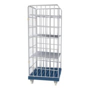ESB Scaffale a rotelle 1600 KU blu 815 x 724 mm 3 lati inclinazione 20° 3 ZWB inseribili-1