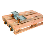 ESB Set di rulli per pallet europei ø 100 mm alluminio PU-1