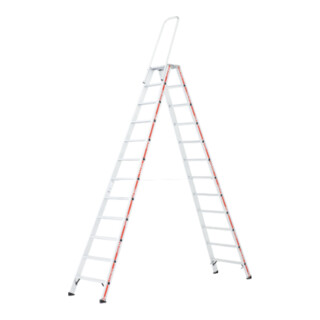 Escabeau avec étrier de retenue, 2x12 marches Hymer