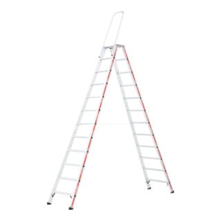 Escabeau avec étrier de retenue, 2x12 marches Hymer