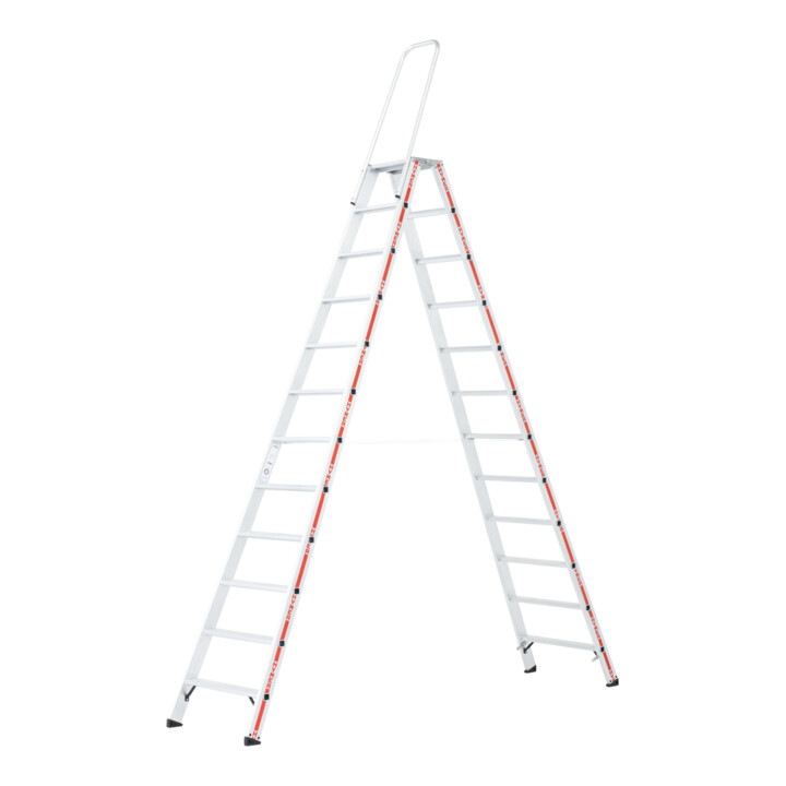 Escabeau avec étrier de retenue, 2x12 marches Hymer
