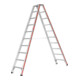 Escabeau double à marches, 2x10 marches Hymer-1
