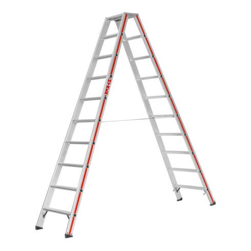 Escabeau double à marches, 2x10 marches Hymer