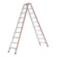Escabeau double à marches, 2x10 marches Hymer-2