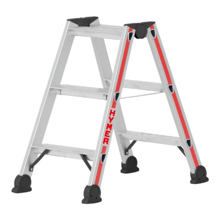Escabeau double à marches, 2x3 marches Hymer