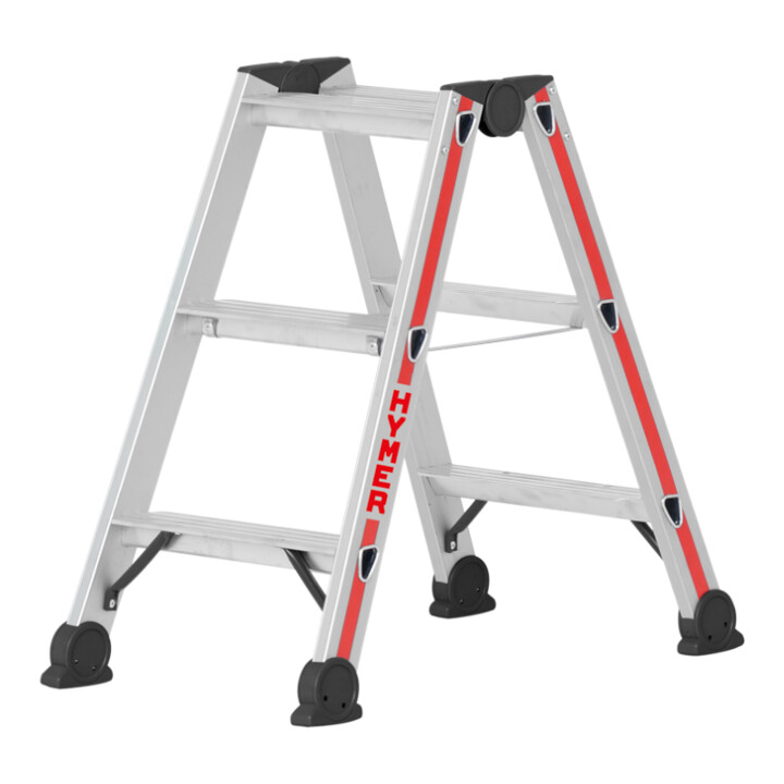 Escabeau double à marches, 2x3 marches Hymer