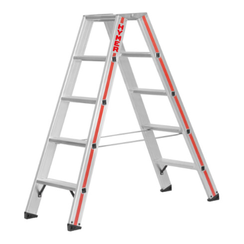 Escabeau double à marches, 2x4 marches Hymer