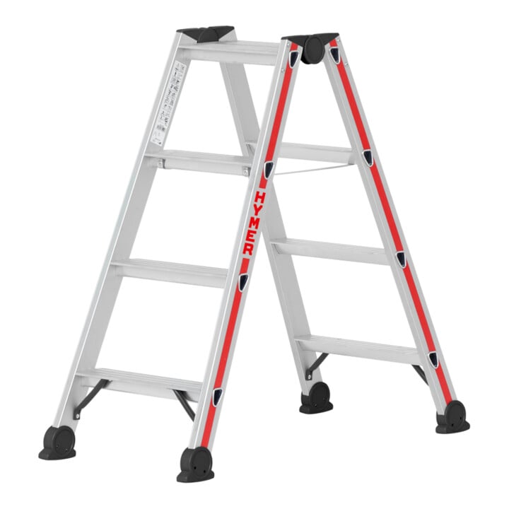 Escabeau double à marches, 2x4 marches Hymer