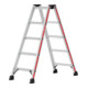 Escabeau double à marches, 2x5 marches Hymer