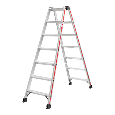 Escabeau double à marches, 2x7 marches Hymer