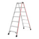 Escabeau double à marches, 2x7 marches Hymer