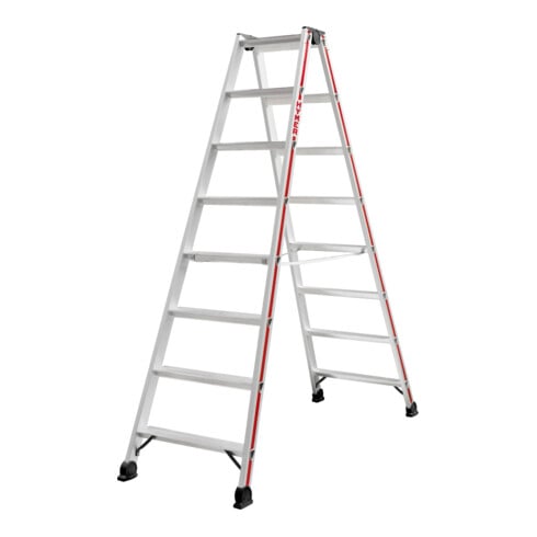 Escabeau double à marches, 2x8 marches Hymer