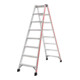 Escabeau double à marches, 2x8 marches Hymer
