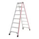 Escabeau double à marches, 2x8 marches Hymer