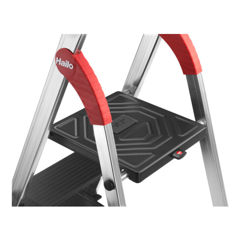 Hailo L100 TopLine, escabeau de sécurité en aluminium, 5 marches