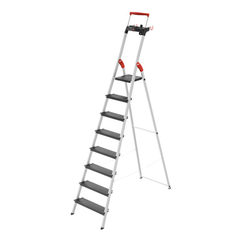Hailo L100 TopLine, escabeau de sécurité en aluminium, 8 marches