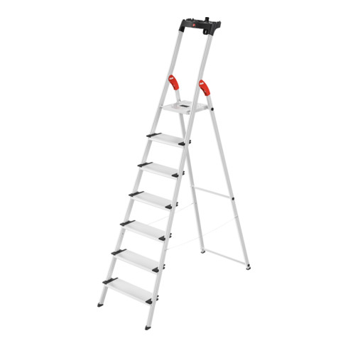 Hailo L80 ComfortLine, escabeau de sécurité en aluminium, 7 marches
