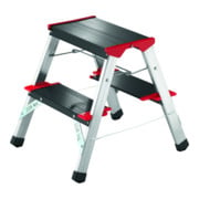 Escabeau pliant marches incl. plateforme 2 x 2 H. plateforme 440 mm alu marches-1