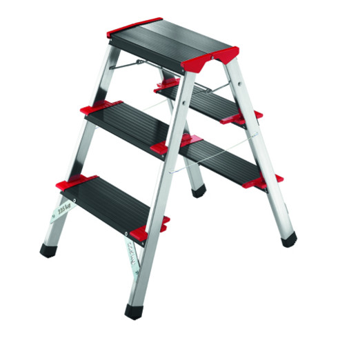 Escabeau pliant marches incl. plateforme 2 x 3 H. plateforme 660 mm alu marches