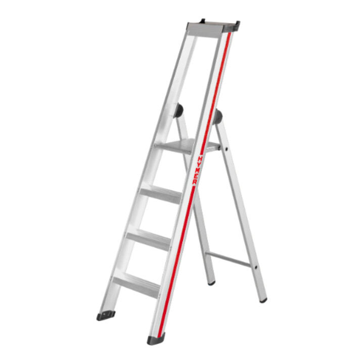 Escabeau simple avec plate-forme, 4 marches Hymer