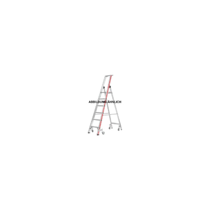 Escabeau simple avec plate-forme et roulettes, 5 marches Hymer