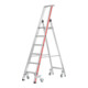 Escabeau simple avec plate-forme et roulettes, 6 marches Hymer-1
