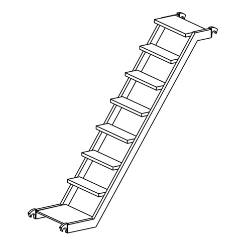 Escalier 2,50x0,53 m Hymer