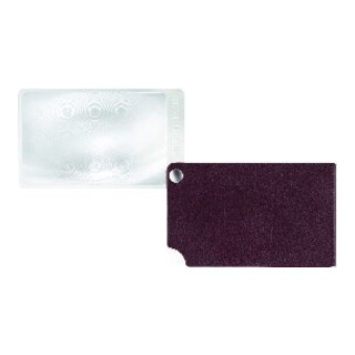 ESCHENBACH Scheckkartenlupe rot visoPOCKET 2,5x Leder