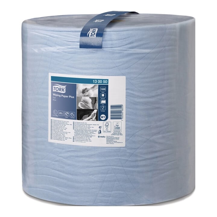 Essuie-tout TORK 130050 L340xl369env. mm 2 couches, hybride bleu Rouleau TORK