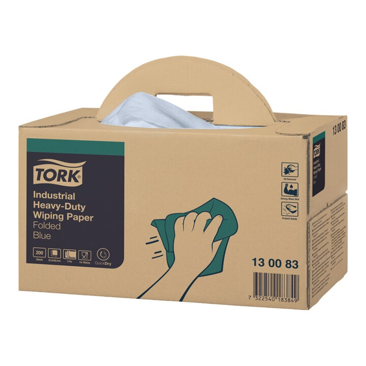 Essuie-tout TORK 130083 L325xl385env. mm 3 couches, gaufré bleu carton TORK